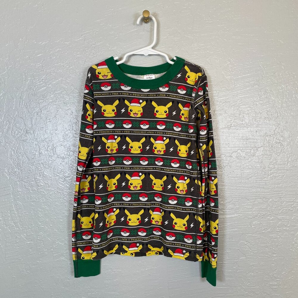 Hanna Andersson Unisex 140 cm US 10 Pokemon Pikachu Pajama Shirt Organic Cotton